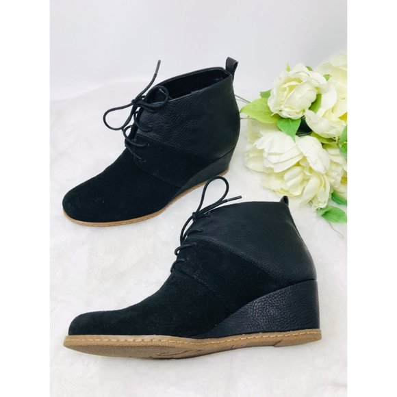 Franco Sarto Shoes - Franco Sarto Acquire Two-Tone Lace Up Wedge Ankle Bootie, 8